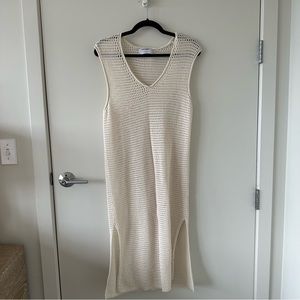 Old Navy Open Knit Swim Coverup in Cream